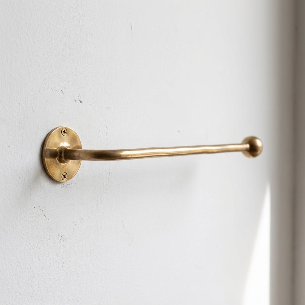 10861918091538073885 Unlacquered Brass Toilet Paper Holder, Tissue Paper Holder, Toilet Roll Holder - Image 1