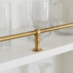 Solid Unlacquered Brass Shelf Rail – Classic Kitchen Gallery Railing - Image 3