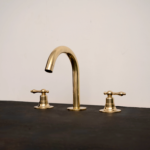 Premium Solid Brass Deck Mount Faucet – Timeless Bathroom Basin Tap - Image 3