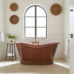 Solid Brown Copper Bathtub - Brown Copper Soaking Tub