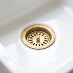 Unlacquered Brass Sink Strainer for Kitchen