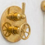 Unlacquered Brass Thermostatic Mixer Shower System –Rain Head with Handheld - Image 4