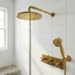 Luxury Unlacquered Brass Exposed Shower System - Image 2