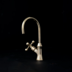 Unlacquered brass water filter faucet