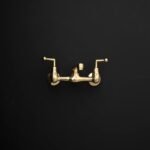Artisan Aged Natural Brass Wall Mount Short Spout Utily Bridge Faicet - Image 4
