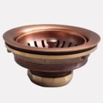 3 1/2" Copper Strainer Basket and Lift Stopper - Image 2