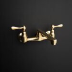 Artisan Aged Natural Brass Wall Mount Short Spout Utily Bridge Faicet - Image 7