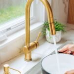 Brass Pull-Down Kitchen Faucet