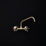 Wall Mounted Unlacquered Brass Faucet