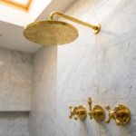 Unlacquered Brass Exposed Shower Set with Handheld - Image 3