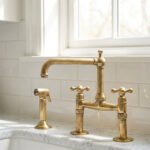 Old-World Unlacquered Brass Bridge Faucet With Traditional Design - Image 8