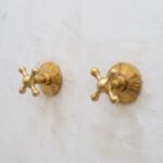 Solid Unlacquered Brass Shower Set with Handles & Rough-In Valve - Image 2