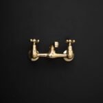 Artisan Aged Natural Brass Wall Mount Short Spout Utily Bridge Faicet - Image 2