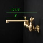 Artisan Aged Natural Brass Wall Mount Short Spout Utily Bridge Faicet - Image 8