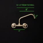 Two Handle Wall Mounted Kitchen Faucet - Image 3