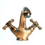 Aged Copper Faucet Bathroom Sink Mixer Tap, Single Hole Mixer Faucet - Image 2