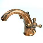 Aged Copper Faucet Bathroom Sink Mixer Tap, Single Hole Mixer Faucet - Image 4