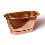 Bathroom Copper Wash Basin- Hand-Hammered Vessel Sink Tub Style. - Image 2