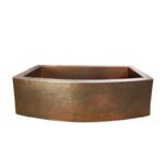 Copper Farmhouse Sink, Rounded Front Single Well-Daxa - Image 3