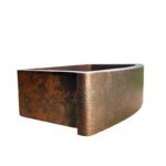 Copper Farmhouse Sink, Rounded Front Single Well-Daxa - Image 4