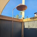 Copper Outdoor Shower, Natural Copper Rain Showerhead - Image 3