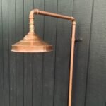 Copper Outdoor Shower, Natural Copper Rain Showerhead - Image 4