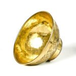 Engraved Brass Bathroom Vessel Sink, Round brass wash basin - Image 4