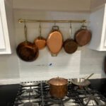 Unlacquered Brass Wall Mount Pot Rack