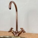 Copper Bathroom Faucet Hammered Brass faucet with Copper Finish