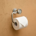 Hammered Chrome Toilet Paper Holder – Modern Wall Mounted Roll Holder