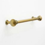 Hammered Solid Brass Towel Bar – Unlacquered Wall Mounted Bathroom Rail