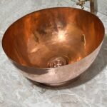 Handcrafted copper vessel sink, Custom Sized Bathroom sink  - Image 4