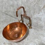 Handcrafted copper vessel sink, Custom Sized Bathroom sink  - Image 3