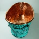 Large Oval Copper Beverage Tub with Handles , Copper Ice Bucket - Image 2