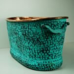 Large Oval Copper Beverage Tub with Handles , Copper Ice Bucket - Image 4