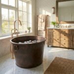 Hand-Hammered Copper Ice Bath Tub – Luxury Cold Plunge Soaking Tub for Bathroom & Spa - Image 2