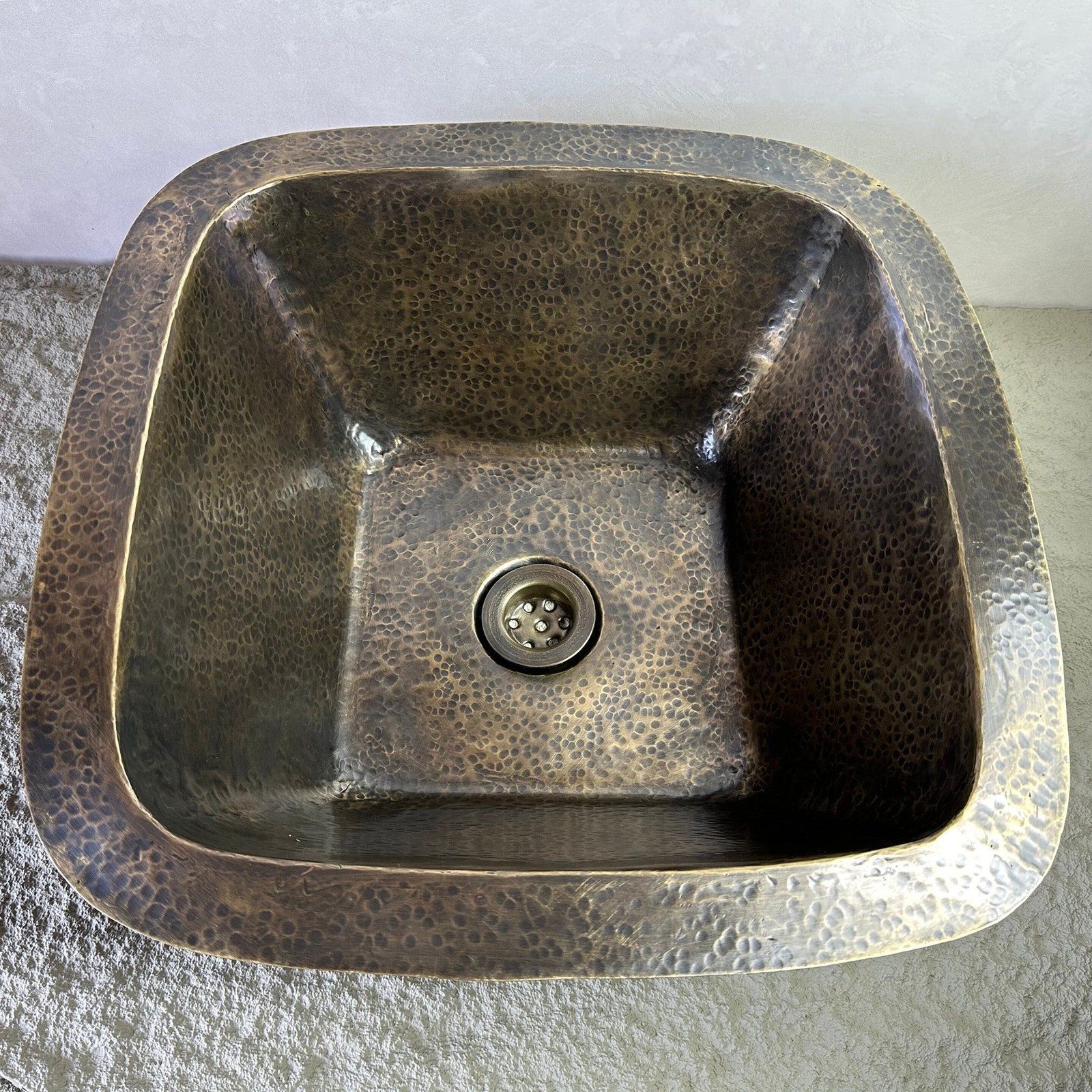 PatinaBrassSquareBarSink_5 Patina Brass Square Bar Sink, Square Bronze Bar & Kitchen Prep Sink - Image 1