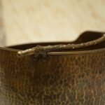 Rustic Brass Hammered Round Bathroom Sink, Aged Brass Vessel sink for bathroom - Image 4