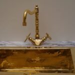 Solid Brass Kitchen Deck Mount Faucet, Single Hole Brass Bathroom Faucet - Image 2