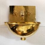 Solid Brass Wall Mount Bathroom Sink and Faucet Combo  - Image 2