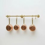 Solid Brass Wall Mounted Kitchen Rail – Hanging Rod with Hooks - Image 2