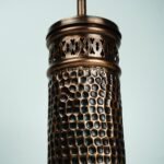 Toilet Brush Brass Patina Engraved. Black Antique Brass Toilet Brush - Image 5