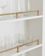Solid Unlacquered Brass Shelf Rail – Classic Kitchen Gallery Railing - Image 2
