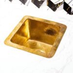 Undermount Hammered Brass Bar Sink
