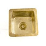 Undermount Hammered Brass Bar Sink - Image 4