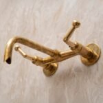 Unlacquered Brass Tub Filler Faucet, Solid brass Bathroom faucet, Customizable Spout Reach - Image 2