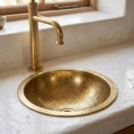 Victorian Style Brass Bathroom Faucet – Unlacquered Solid Brass Sink Tap - Image 2
