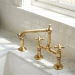 Old-World Unlacquered Brass Bridge Faucet With Traditional Design - Image 2