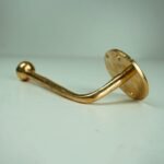 Unlacquered brass paper towel holder, Handmade Wall Mounted Solid Brass Toilet Roll Holder