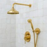Unlacquered Brass Thermostatic Rain Shower Set - Image 3